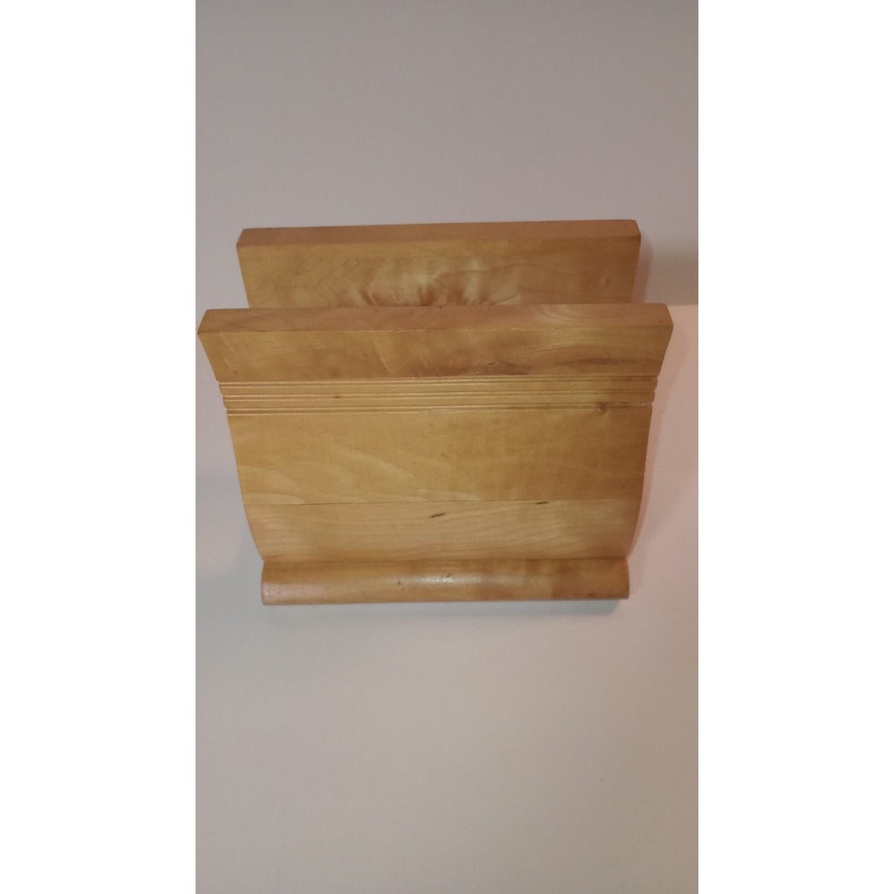 Vintage Blonde Oak Wooden Napkin Holder Cottage Core
